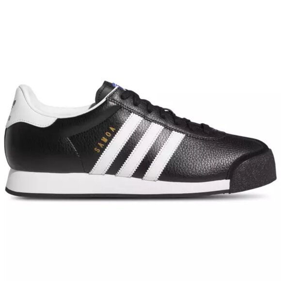 Adidas Originals Mens Samoa Leather Shoes-Core Black White-Gold 019350 Sz 10 - Picture 1 of 10